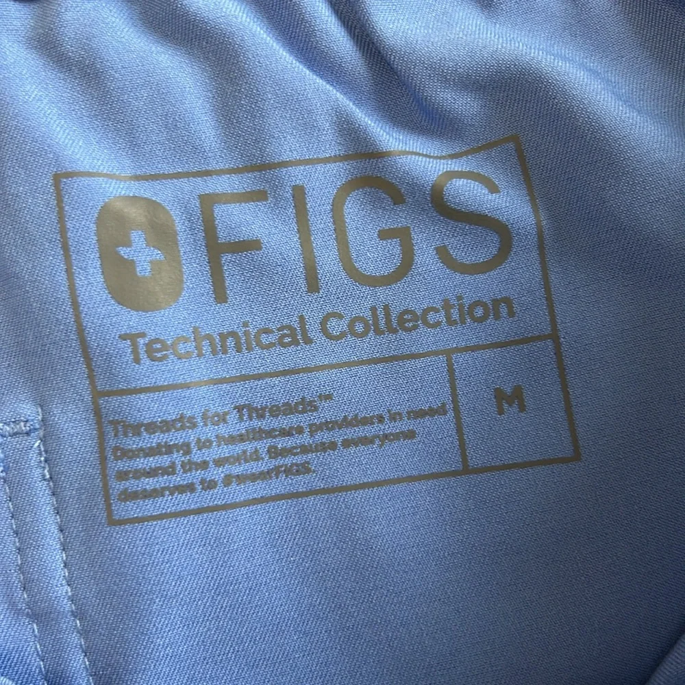 NWT Figs Men’s Pisco Basic Scrub Pants‎ Technical Collection w/Pockets Blue M